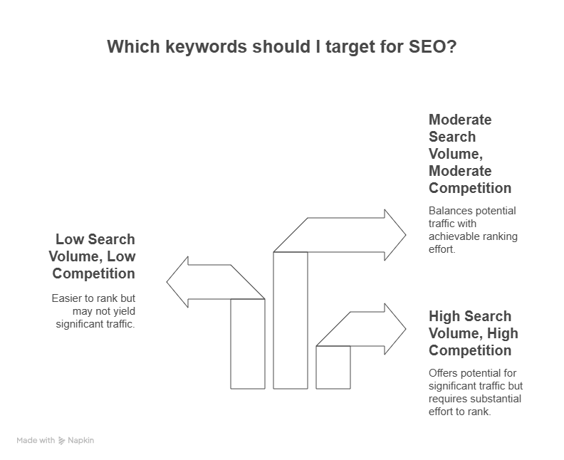 seoreviewtools infographic comparing keyword difficulty for seo