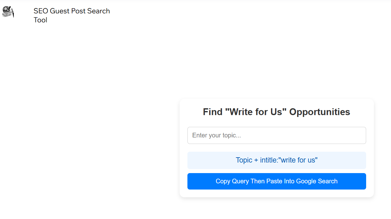 Write for us seo guest blog tool