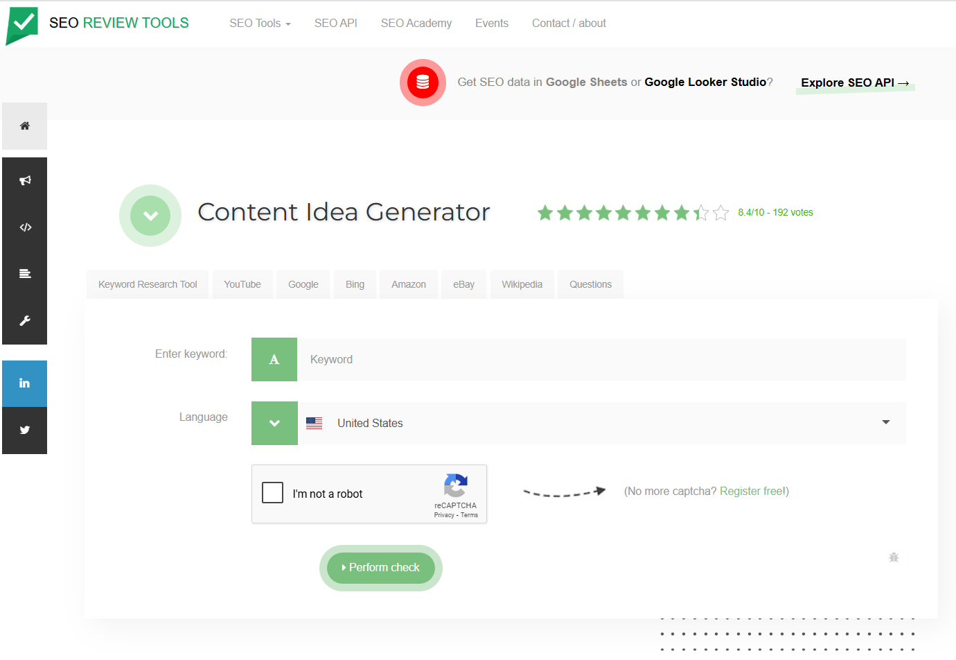 seoreviewtools Content Idea Generator