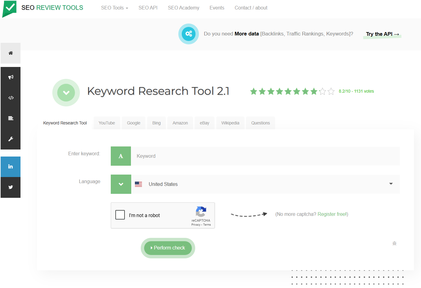 seoreviewtools Keyword Research Tool