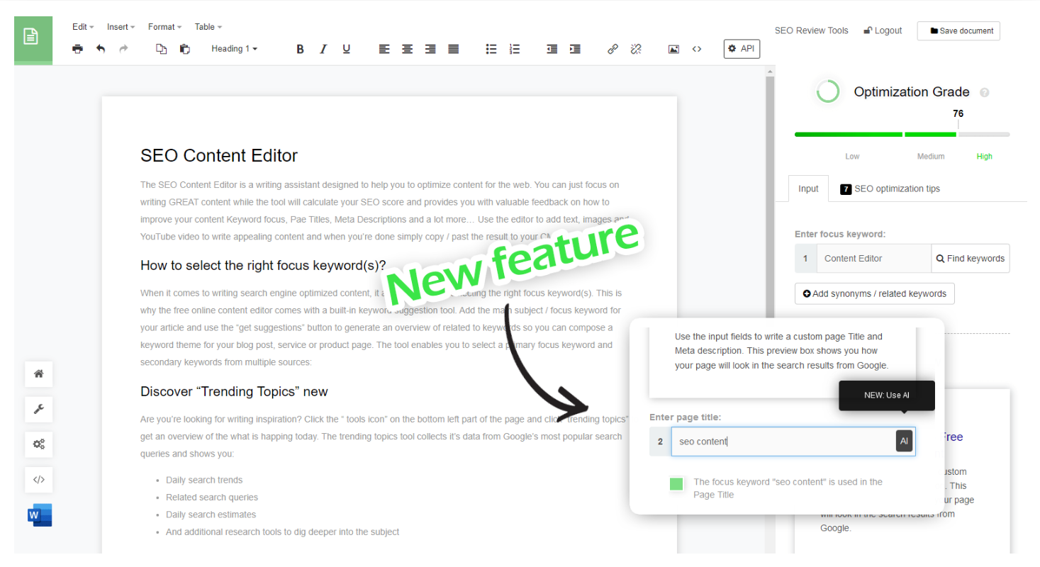 seoreviewtools SEO Writing Assistant